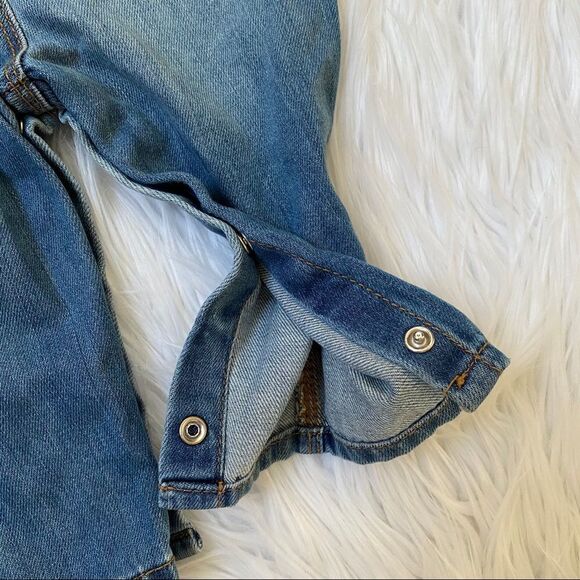 Oshkosh B’gosh overall embroidered denim pants 9M - Picture 4 of 6